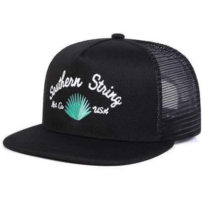 Unisex Southern String Embroidery Hip-Hop Net Hats Spring Summer Outdoor Adjustable Casual Baseball
