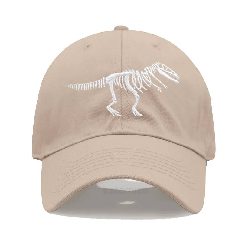 Cotton Baseball Cap Men Women Unisex Embroidery Dinosaur Tyrannosaurus Rex Dad Hat Protection