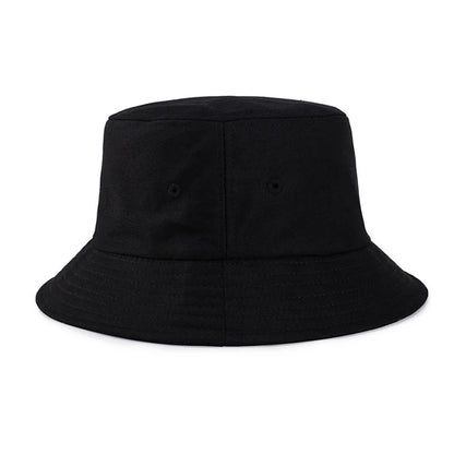 100 Cotton Solid Color Bucket Hat Summer Sun Protection Breathable Round Crown