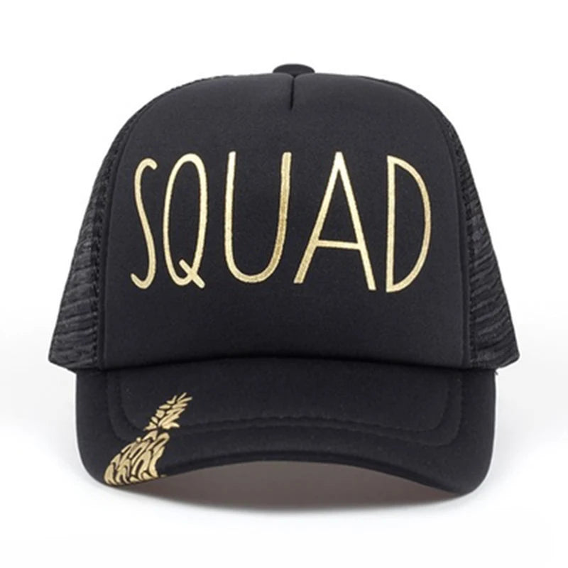 Unisex Casual Baseball Cap Sports Snapback Golf Hat Squad Bride Printing Hip Hop Hats Summer