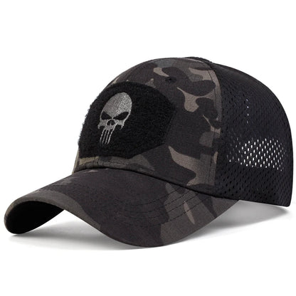 Unisex Skull Embroidered Top Patch Breathable Baseball Caps Spring Autumn Outdoor Adjustable Casual
