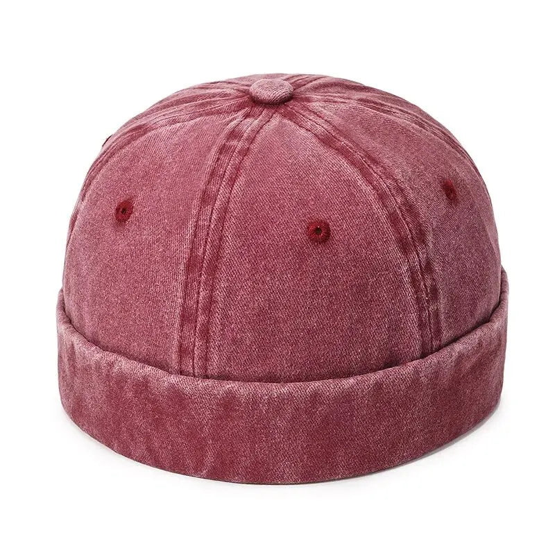 Hatsmen's Four Seasons Denim Cloth Gua Skin Hat, Street Bare Panel, Landlord Hat, Personality Fashion, Retro Outdoor Trend
