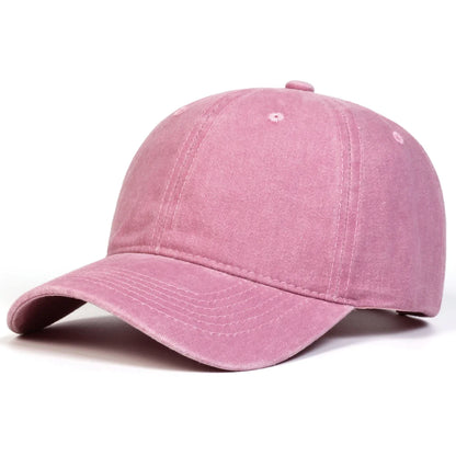 Unisex Light Washed Solid Color Baseball Caps Spring Autumn Outdoor Adjustable Casual Hats Hip Hop