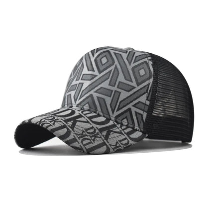 54-60cm Adjustable Thousand Birds Rhombus Plaid Baseball Men S Women Cap Hat Black Flat Brim
