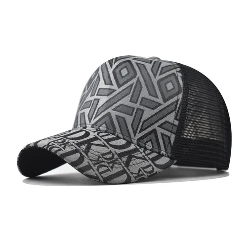 54-60cm Adjustable Thousand Birds Rhombus Plaid Baseball Men S Women Cap Hat Black Flat Brim