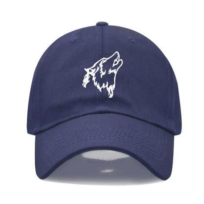 Women S Baseball Cap Men Washed Cotton Wolf Howl Embroidery Dad Hat Sport Golf Caps Man Sun Hats