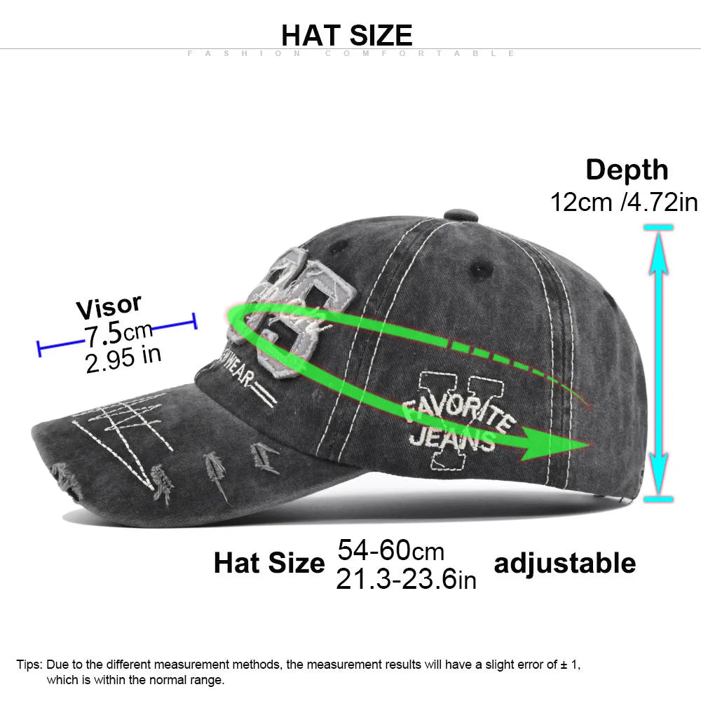 1985 Embroidery Baseball Cap Spring Summer Men Women Hole Patch Letters Retro Adjustable Hat Trucker