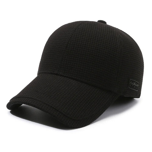 Men'S Winter Baseball Cap with Fleece Lining Thickened Windproof Ear Flap for Outdoor Activities Hand Washable Warm