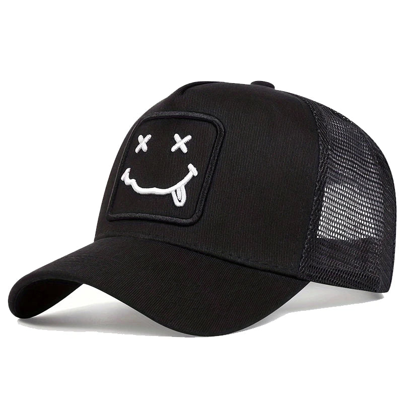 Unisex Xx Tongue Sticking Embroidery Baseball Net Caps Spring Summer Outdoor Adjustable Casual Hats