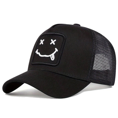Unisex Xx Tongue Sticking Embroidery Baseball Net Caps Spring Summer Outdoor Adjustable Casual Hats