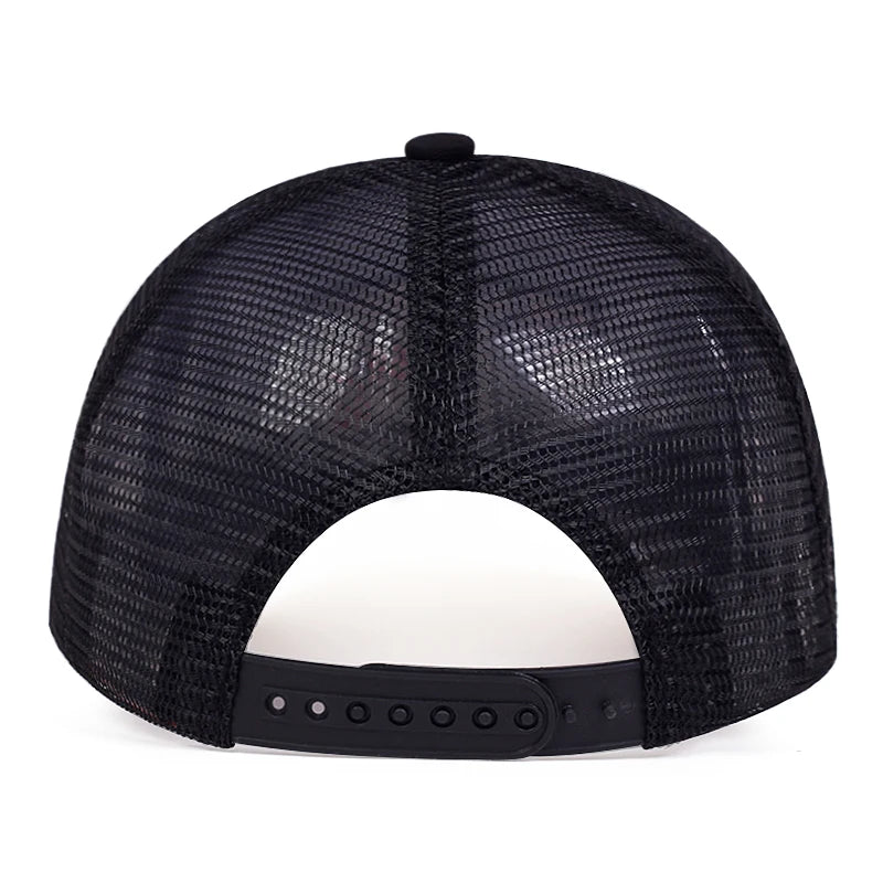 Unisex Skeleton Head Branch Heart Embroidery Baseball Net Caps Spring Summer Outdoor Adjustable