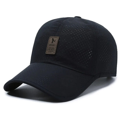 Quick-Drying Men Mesh Baseball Caps Spring Summer Male Breathable Snapback Hats Black Sport Dad