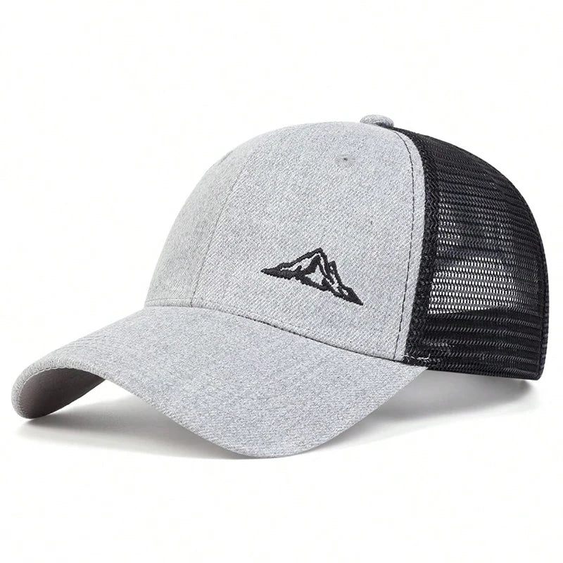 Unisex Mountain Range Embroidery Baseball Net Caps Spring Summer Outdoor Adjustable Casual Hats