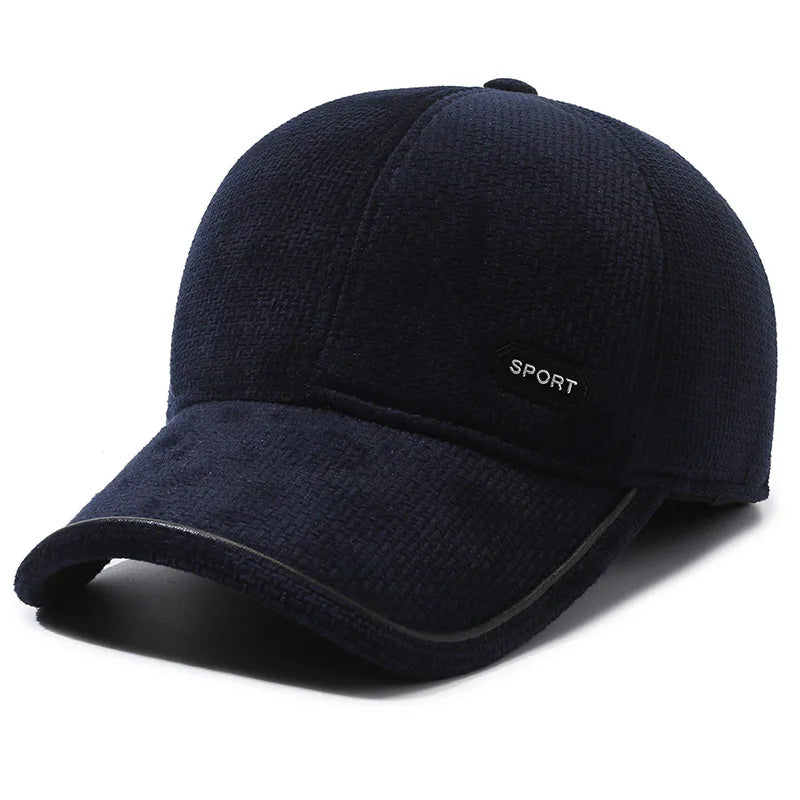 Warm Winter Baseball Cap with Ear Flaps for Men, Auturnn Thick Cap for Gifts