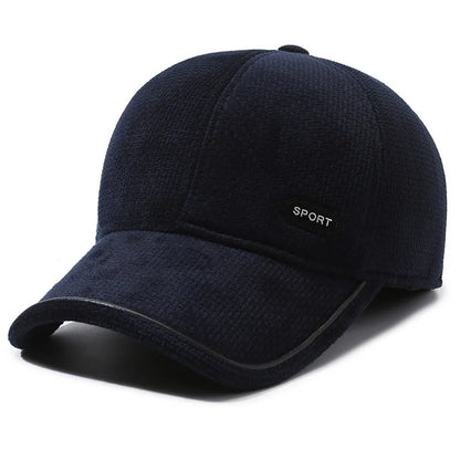 Warm Winter Baseball Cap with Ear Flaps for Men, Auturnn Thick Cap for Gifts
