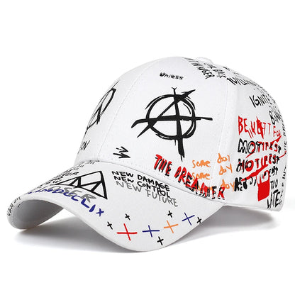Graffiti Printing Baseball Cap Outdoor Cotton Casquatte Hat Men Women Summer Caps Adjustable Letter