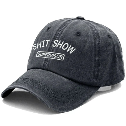 Men S Baseball Cap Women Sport Golf Caps Man Washed Cotton Shit Show Supervisor Embroidery Dad Hat
