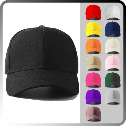 Classic Unisex Plain Baseball Cap Adjustable Metal Buckle Closure