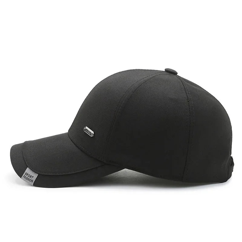 Men S Baseball Hat Hard Top Spring Autumn Big Head Circumference Cotton Cap Sun Protection Dad