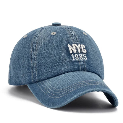 Denim Baseball Cap Men Women Embroidery Letter Jeans Snapback Hat Casquette Summer Sports Hip Hop