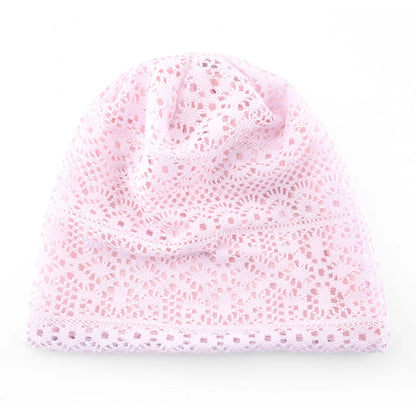 Women's Knitted Lace Lightweight Slouchy Hat Spring Summer Breathable Elegant Design Beanie For Lady Outdoor Casual Outfits