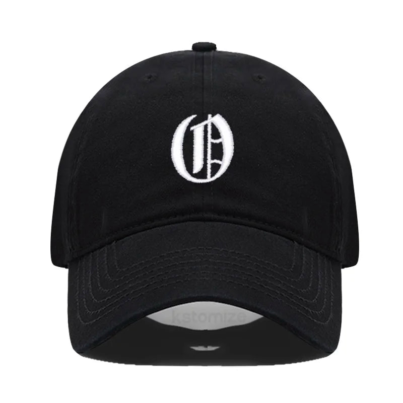 Old English Letter A-Z Embroider Baseball Cap Men Womne Soft Cotton Team Sport Visors Snapback Caps