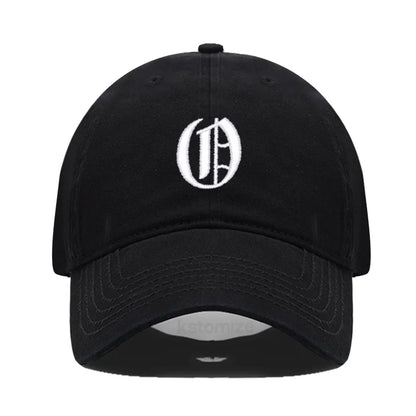 Old English Letter A-Z Embroider Baseball Cap Men Womne Soft Cotton Team Sport Visors Snapback Caps