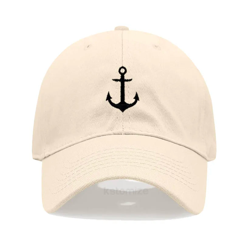 Anchor Embroidered Baseball Cap Women Men Adjustable Soft Washed Cotton Dad Hat Unisex Classic Golf