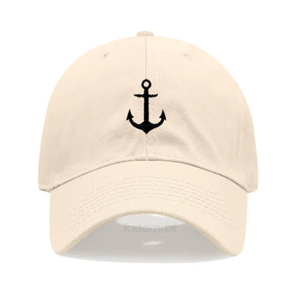 Anchor Embroidered Baseball Cap Women Men Adjustable Soft Washed Cotton Dad Hat Unisex Classic Golf