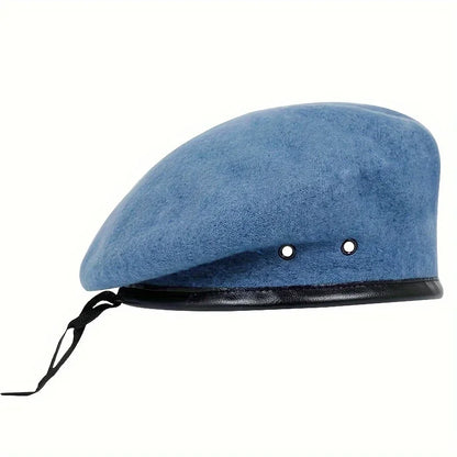 Unisex Solid Color Beret Men Women Painters Hats Autumn Winter Warm Berets Flat Caps