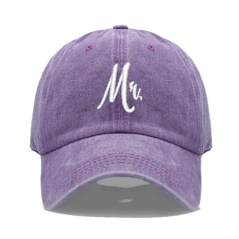 Matching Mr Mrs Baseball Cap Men S Women Cotton Embroidery Sport Golf Caps Bridal Gift Newlywed