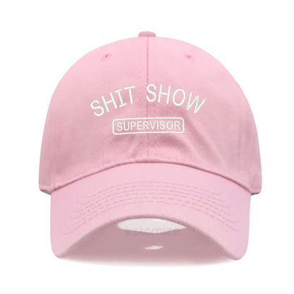 Men S Baseball Cap Women Sport Golf Caps Man Washed Cotton Shit Show Supervisor Embroidery Dad Hat