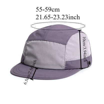 Japanese Color Matching Short Brim Baseball Caps Can Wear Glasses Men Women Summer Lightweight Sun