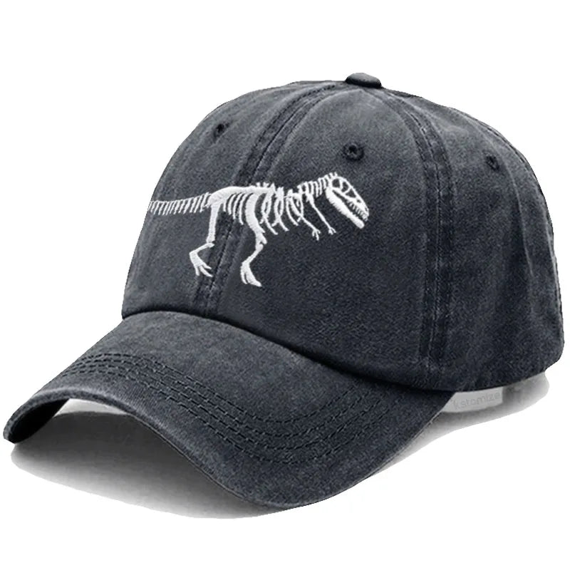 Cotton Baseball Cap Men Women Unisex Embroidery Dinosaur Tyrannosaurus Rex Dad Hat Protection