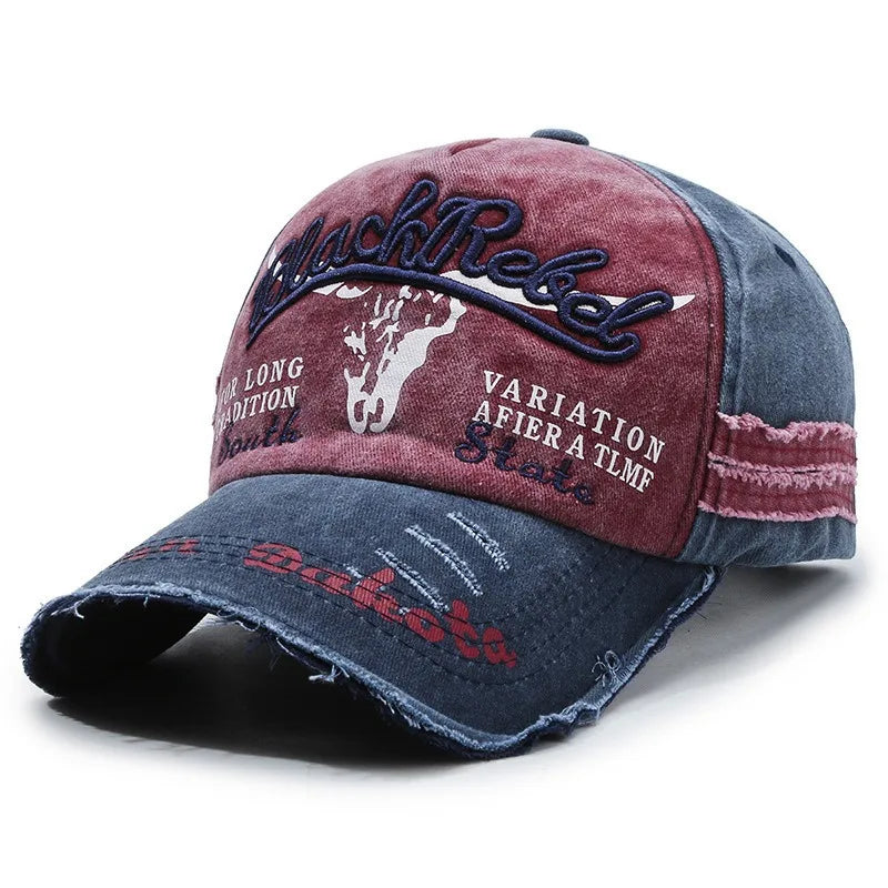Cool Men Washed Cotton Baseball Cap Retro Four Seasons Male Outdoor Sport Hat Accessory