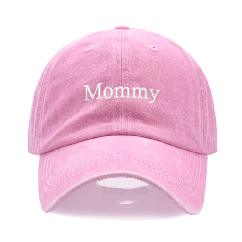 Daddy Mommy Embroidery Baseball Cap Men Women Unisex Soft Washed Cotton Hats Father S Mother Day