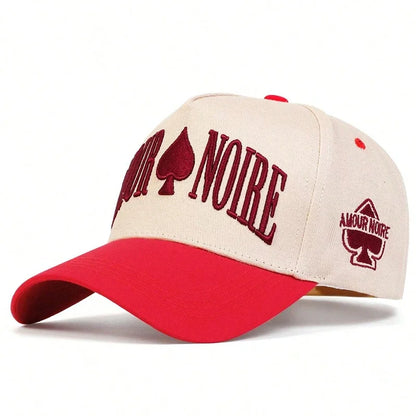 Unisex Amour Noire Spades Embroidery Baseball Caps Spring Autumn Outdoor Adjustable Casual Hats Dad