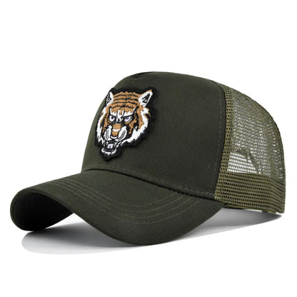 High Quality Embroidery Animal Mesh Baseball Cap Unisex Adjustable Cotton Fashion Hip Hop Snapback Outdoor Breathable Sun Hat