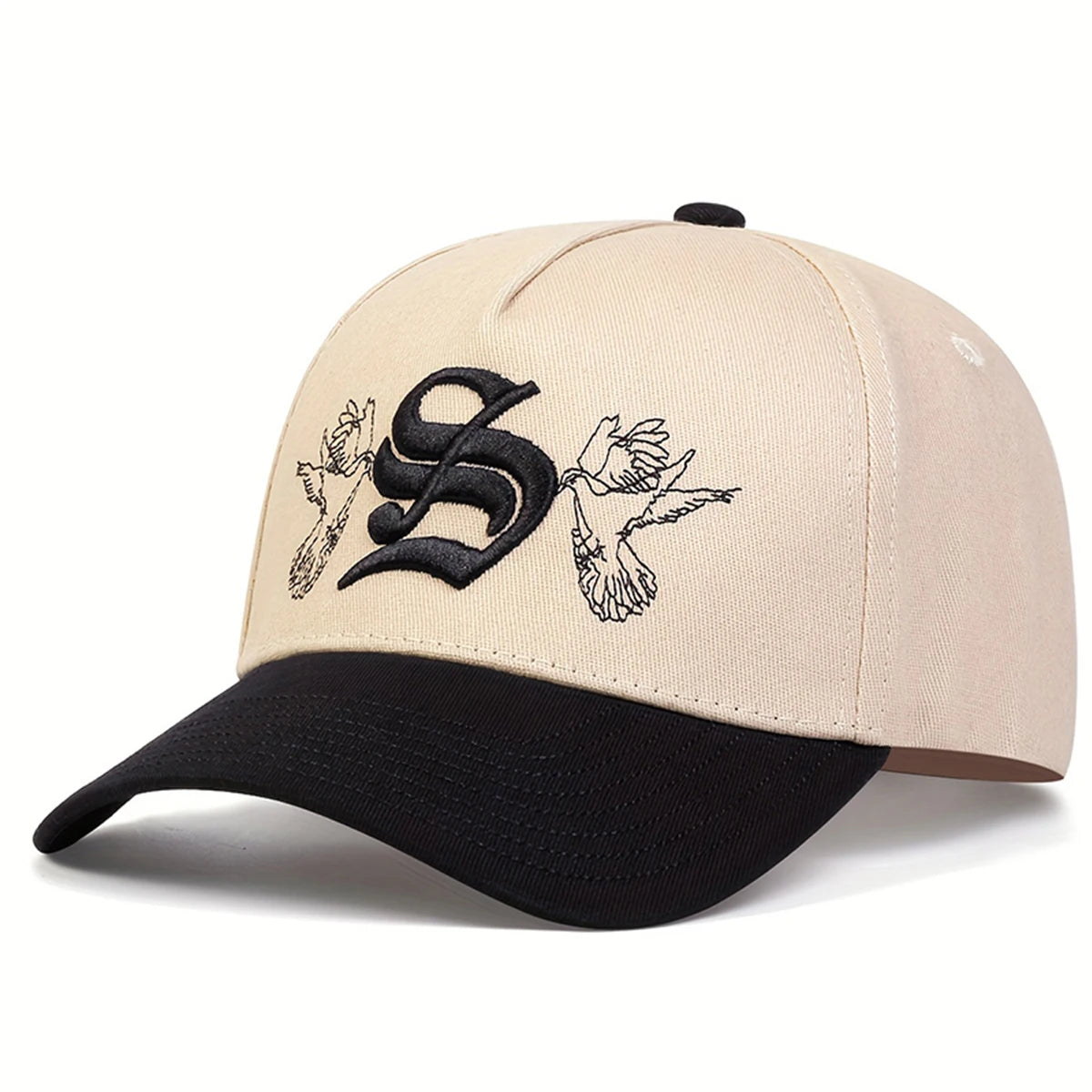 Unisex Personality S Letter Embroidery Snapback Baseball Caps Spring Autumn Outdoor Adjustable