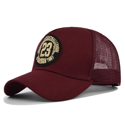 Fashion Trucker Caps 23 Embroidery Patch Four Seasons Snapback Sunscreen Baseball Cap for Men Women Adjustable Visor Hat Canada