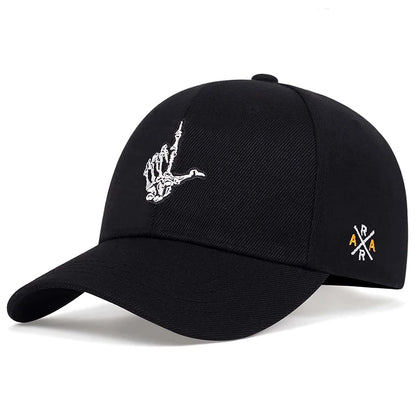 Unisex Skeleton Fingers Embroidery Baseball Caps Spring Autumn Outdoor Adjustable Casual Hats
