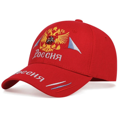 Russian Baseball Cap Cotton Snapback Caps Gold Double-Headed Eagle Embroidery Adjustable Hip Hop Hat