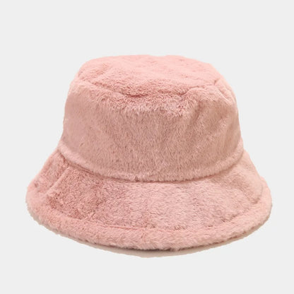 Cozy Faux Fur Bucket Hats - Soft, Warm, and Stylish Fisherman Caps with Adjustable Chin Strap, Perfect for Autumn & Winter Outdo
