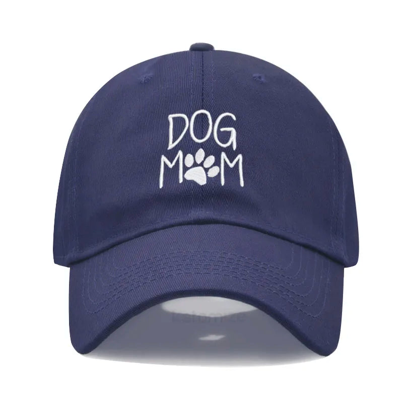 Dog Mom Embroidered Baseball Cap Women Men Adjustable Soft Cotton Dad Hat Unisex Classic Golf Caps