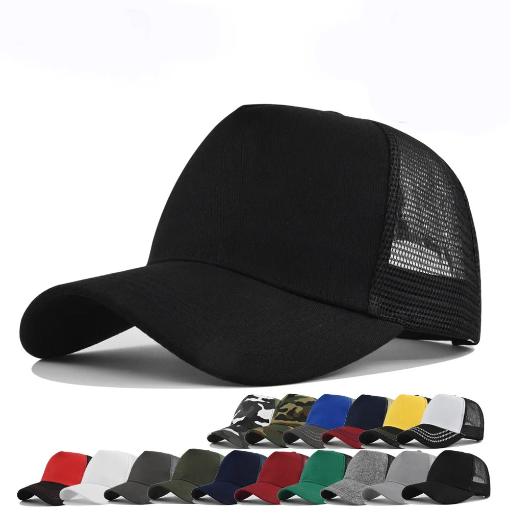 Sunhat Outdoors Trucker Hat Cotton Mesh Breathablebaseball Cap Women Men Summer Sunshade Meshcap