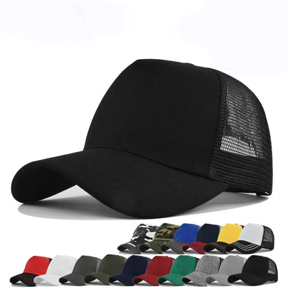 Sunhat Outdoors Trucker Hat Cotton Mesh Breathablebaseball Cap Women Men Summer Sunshade Meshcap
