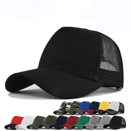 Sunhat Outdoors Trucker Hat Cotton Mesh Breathablebaseball Cap Women Men Summer Sunshade Meshcap