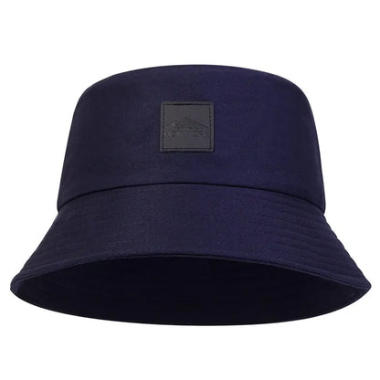 Unisex York Leather Label Personality Bucket Hats Fishermen Caps Outdoor Casual Cap Sunscreen Hat