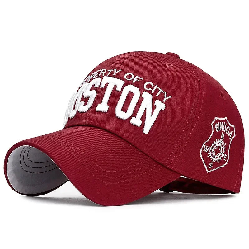 Boston Embroidered Baseball Caps Men Women Snapback Hats Designer Cap Gorras Hombre Originales Golf