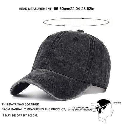 Unisex Light Washed Solid Color Baseball Caps Spring Autumn Outdoor Adjustable Casual Hats Hip Hop